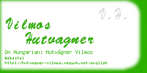 vilmos hutvagner business card